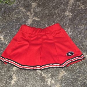 Red Pleated Skirt with GA Bulldogs